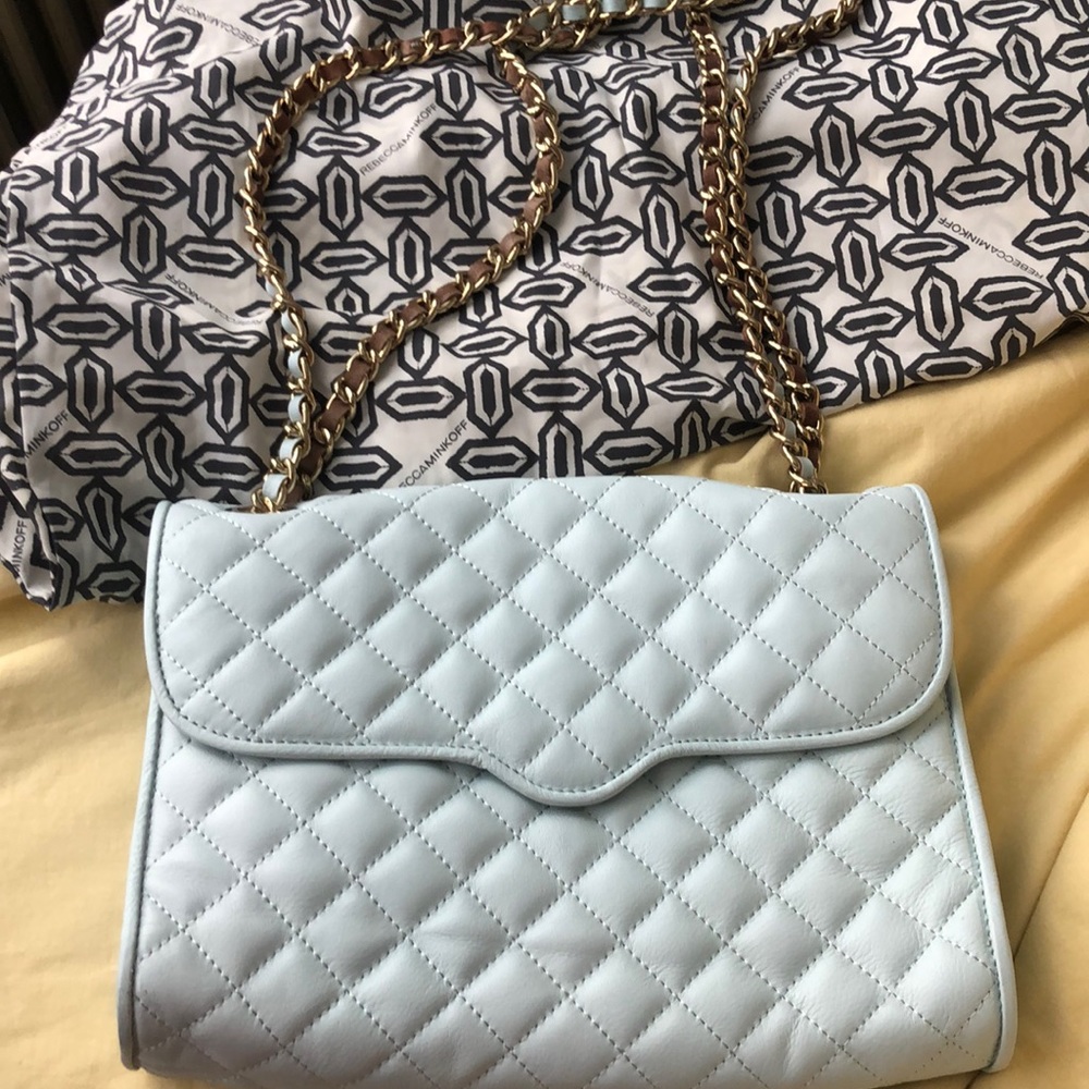 NWT Rebecca Minkoff light blue chain bag